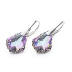 Silver 925 Swarovski Baroque 22mm Vitrail Light Earrings