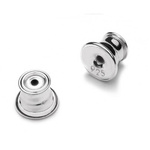 Lamb clasp plugs with rubber band 925 silver #B1