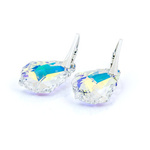 Silver 925 Swarovski Baroque 22mm Crystal AB Earrings