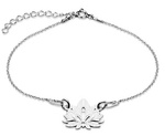 925 silver lotus flower celebratory bracelet