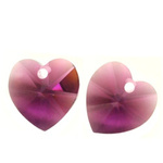 Swarovski 6228 Serce Heart 14mm Amethyst