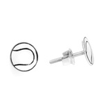 Silver 925 celebratory earrings tennis ball