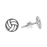 Sterling silver 925 celebratory volleyball earrings