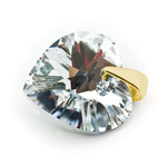 Sterling silver 925 gold plated pendant with Swarovski crystals Heart 14mm Crystal CAL