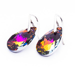 Silver 925 earrings with Swarovski crystals Almonds 22mm Volcano