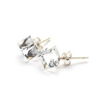 Sterling Silver Earrings 925 Swarovski Cube 6mm Crystal CAL