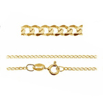 Armadillo chain 45cm silver 925 gold plated