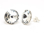 Srebrne 925 Kolczyki z kryształami Swarovski Rivoli 12mm Crystal