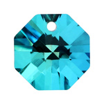 Lumina Crystals - 6401 14mm Octagon Pendant Bermuda Blue