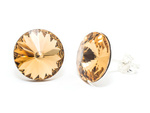 Srebrne 925 Kolczyki z kryształami Swarovski Rivoli 12mm Silk
