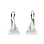 Silver 925 Swarovski Triangle 12mm Crystal Earrings