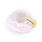 Sterling silver 925 gold plated pendant with Swarovski crystals Heart 14mm Rosaline