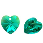 Swarovski 6228 Heart Heart 10mm Blue Zircon AB