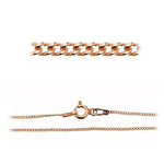 Armadillo chain 42cm silver 925 rose gold plated