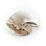 925 silver pendant with Swarovski crystals Heart 10mm Greige