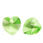 Swarovski 6228 Serce Heart 10mm Peridot