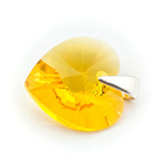 925 silver pendant with Swarovski crystals Heart 14mm Sunflower