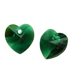 Swarovski 6228 Serce Heart 10mm Emerald