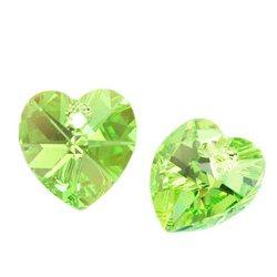 Swarovski 6228 Serce Heart 14mm Peridot AB